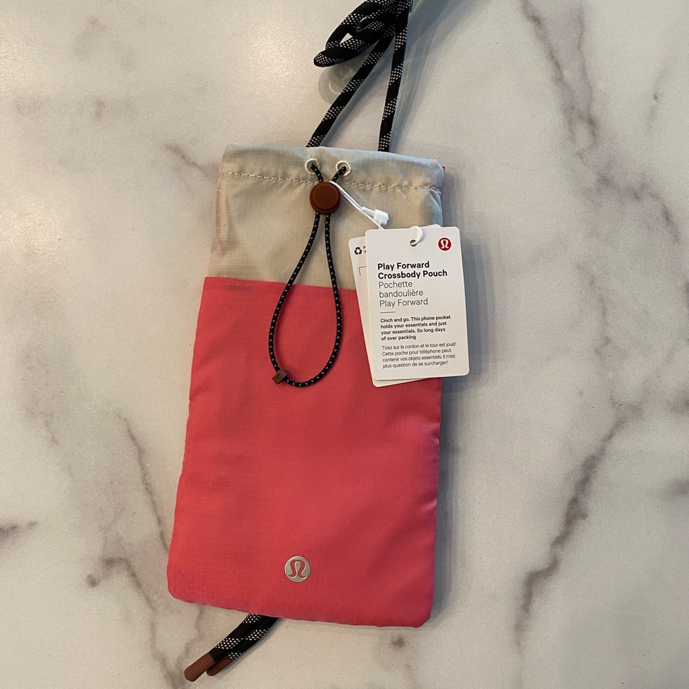 LULULEMON Play Forward Pink Crossbody Nylon Pouch